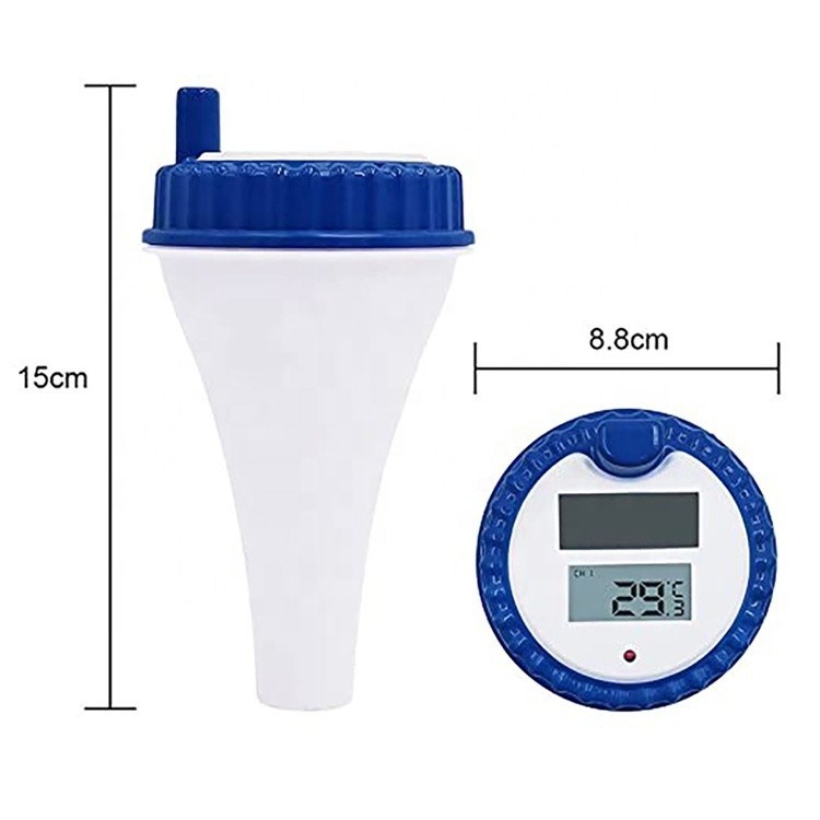 Thermomètre Piscine Flottant Sans Fil Numérique – Écran LCD Intérieur/Extérieur, Portée 60m, Précision ±1°C, Pour Piscine, Spa, Aquarium